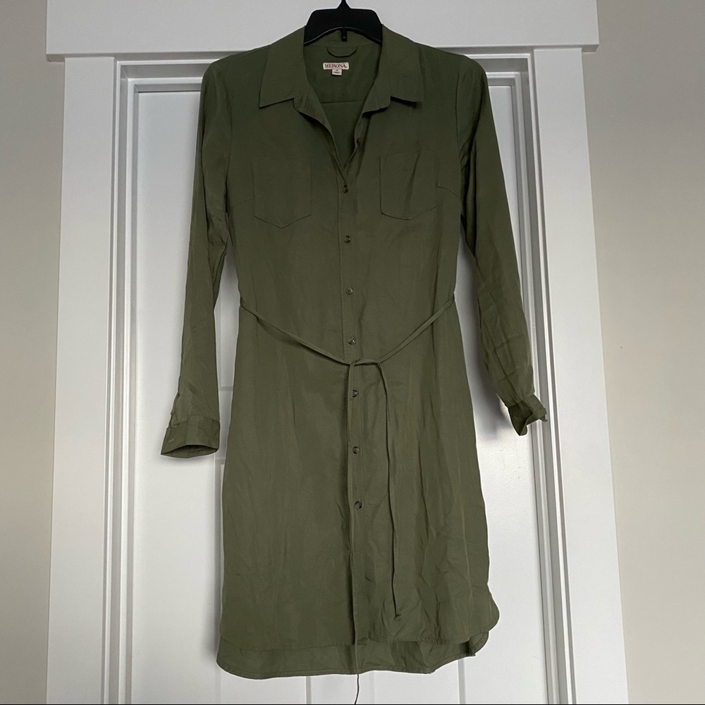 Target Green Button Up Dress
